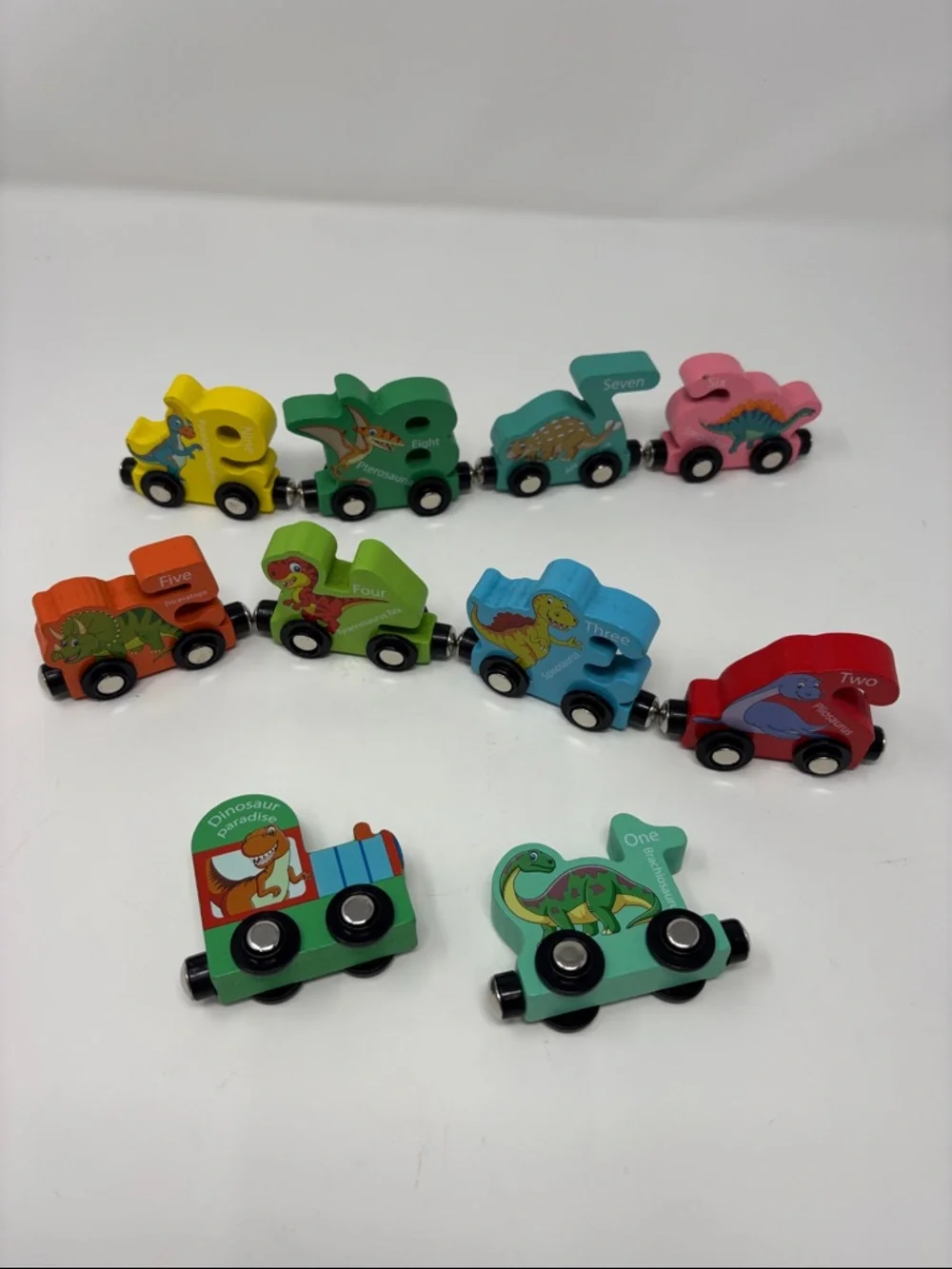 Colorful Number Train Wooden Toy Set - Multicolor magnetic wood